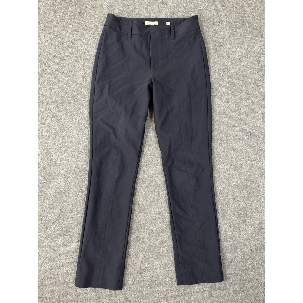 Vince Women's Size 6 Blue High Rise Slim Cigarette Pants Preppy Casual